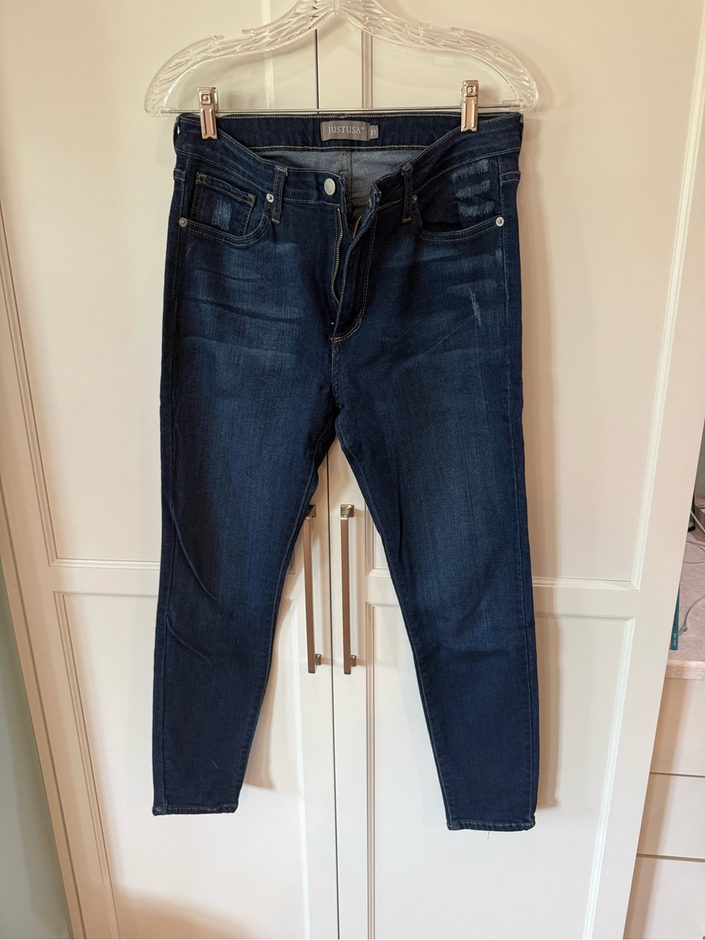 Just USA Dark Wash Skinny Jeans - Navy Blue